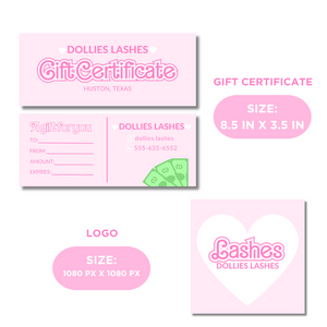 Pink Dolly Lash Tech Branding Bundle, Lash Tech Business, Instagram Lash Tech, Lash Tech Post, Lash Tech Highlight